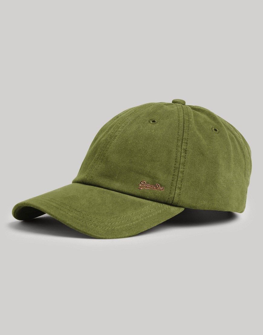 Superdry vintage emb cap in Olive Khaki-Green