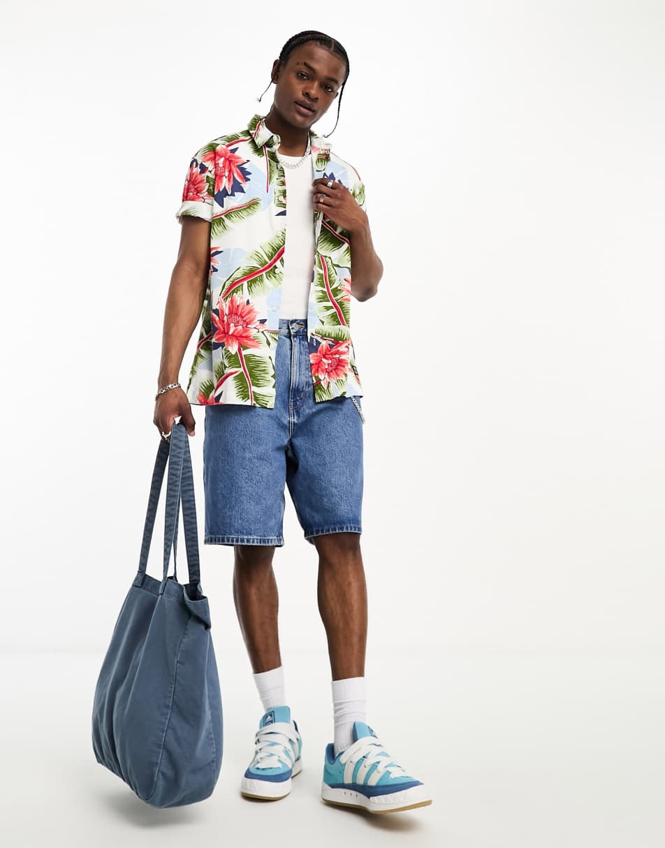 Superdry vintage Hawaiian short sleeve shirt in multi 0