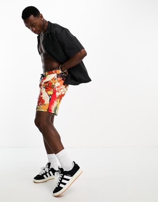 Mens hawaiian on sale swim shorts