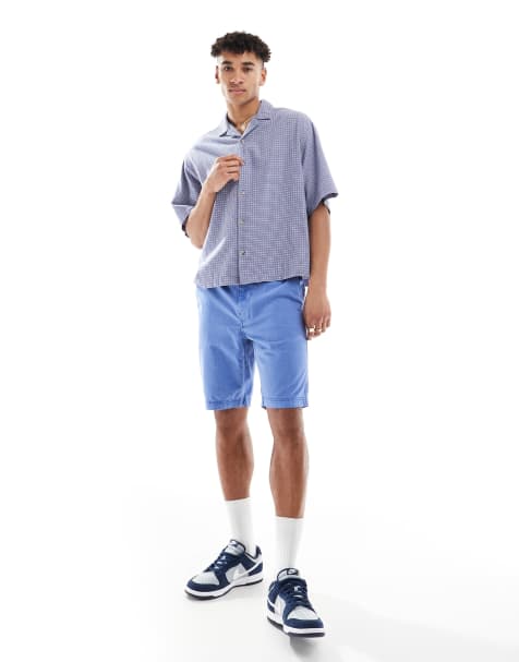 Superdry Vintage international shorts in azure blue - view 1