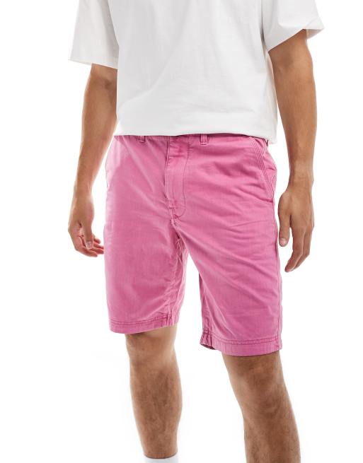 Mens pink denim shorts hotsell