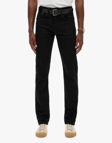 Superdry – Vintage-Jeans in Schwarz mit schmalem, geradem Schnitt - view 1