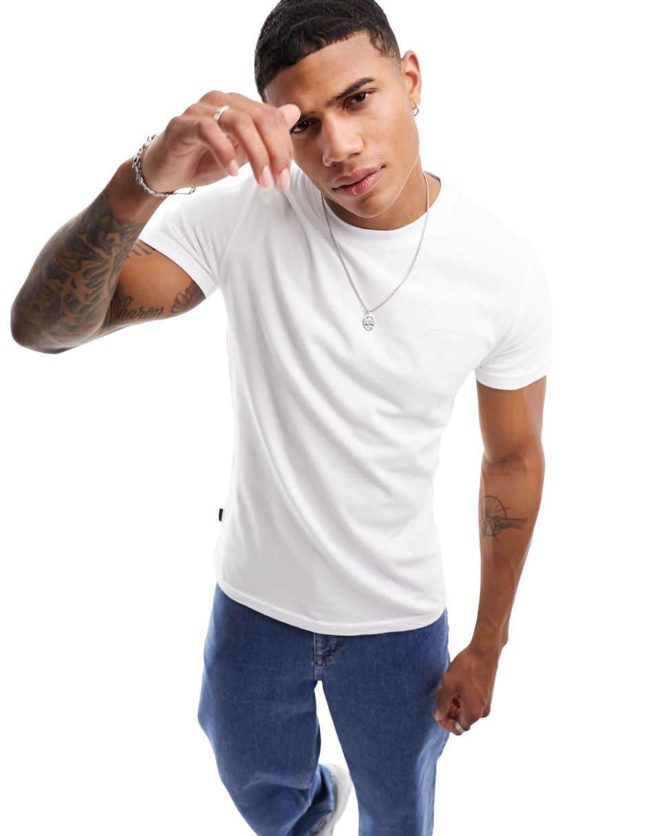 Superdry vintage logo embroidered t-shirt in Optic