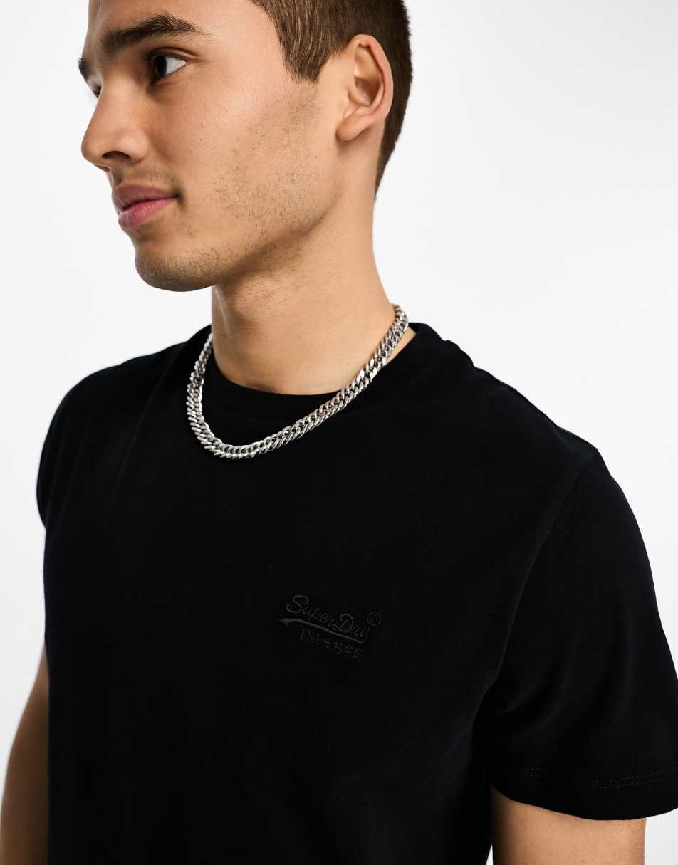 Superdry vintage logo t-shirt in black 0