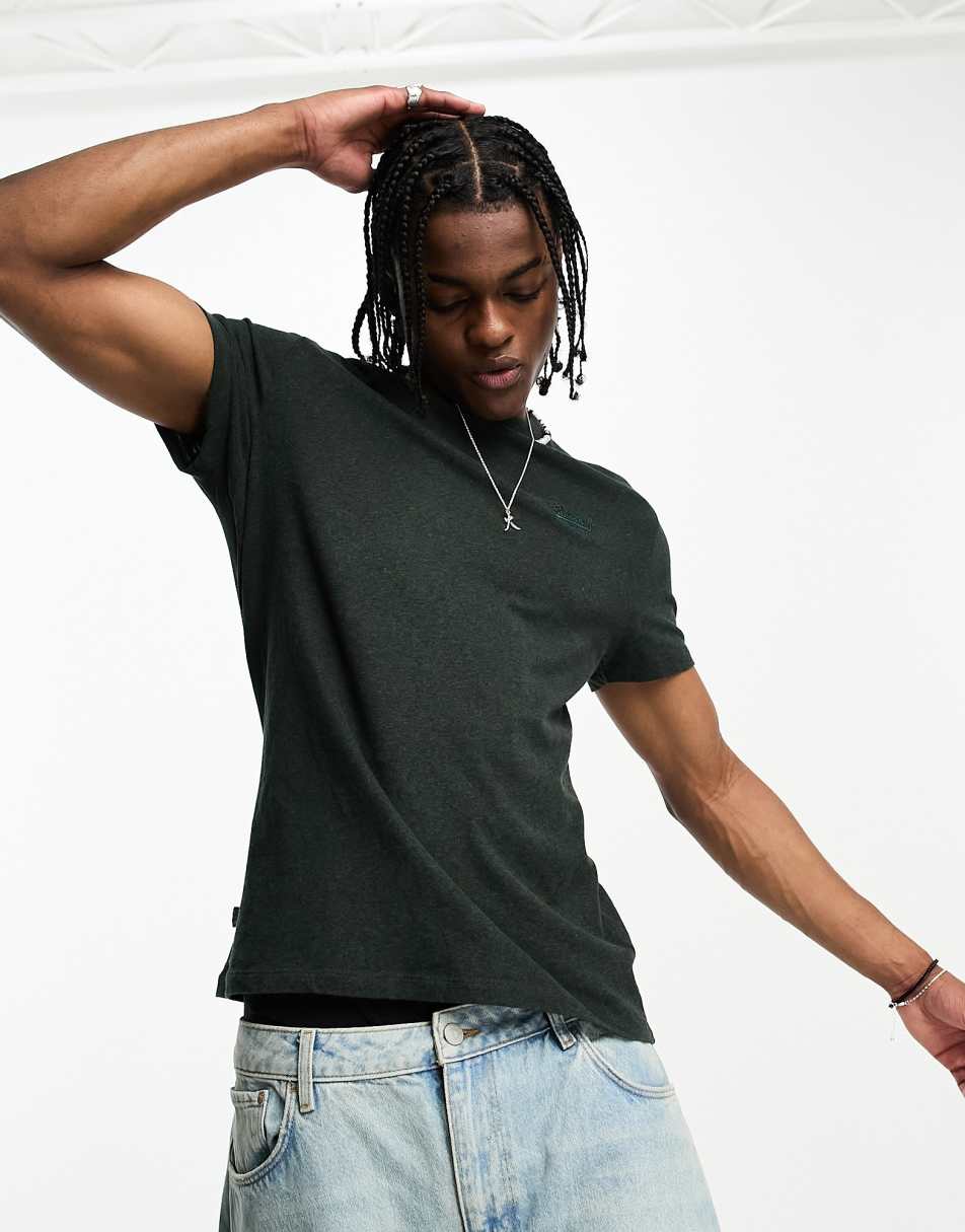 Superdry vintage logo t-shirt in dark green