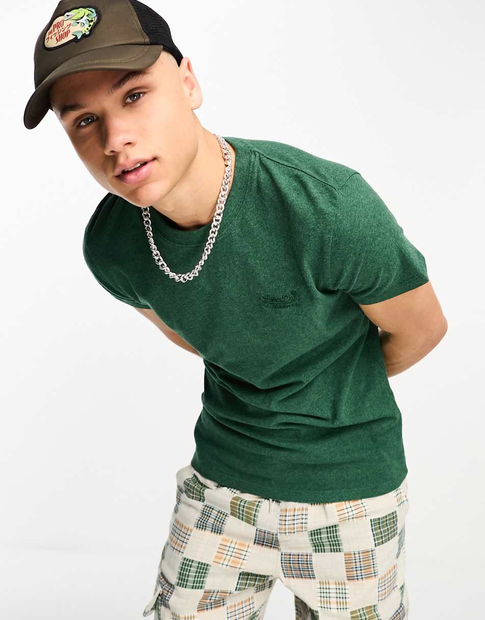 Superdry vintage logo t-shirt in dark green