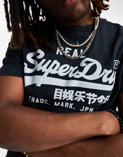 Vintage Logo T Shirt  Eclipse Navy – Superdry