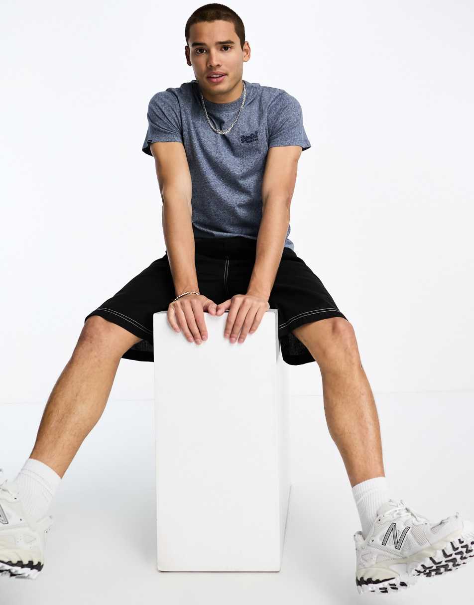 Superdry vintage logo t-shirt in navy 2
