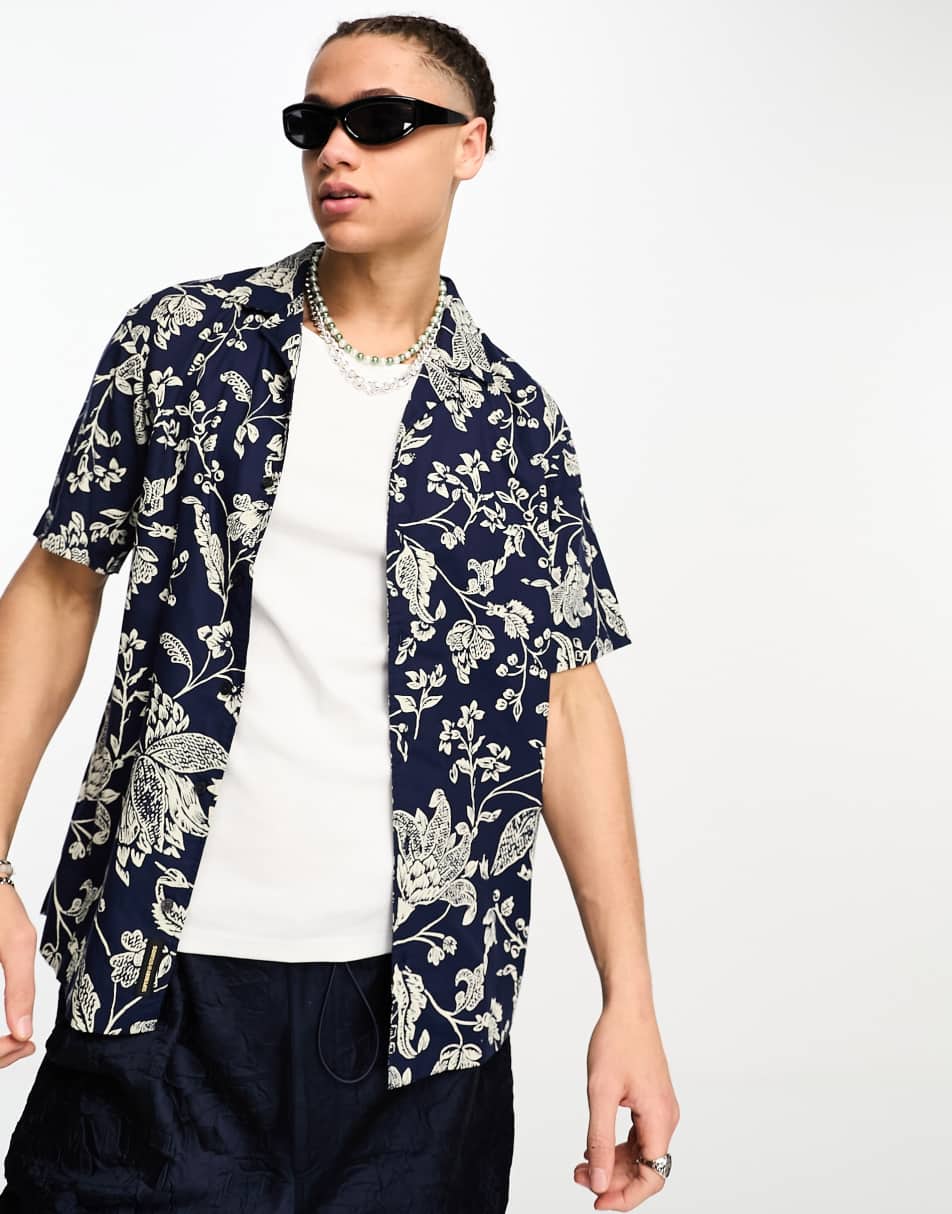 Superdry vintage lumberjack shirt in navy - NAVY