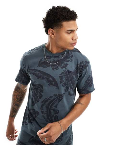 Superdry Vintage overdye printed t-shirt in eclipse navy - view 1