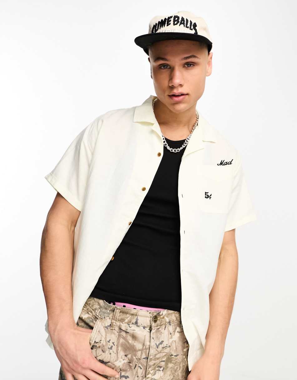 Superdry vintage resort shirt in white
