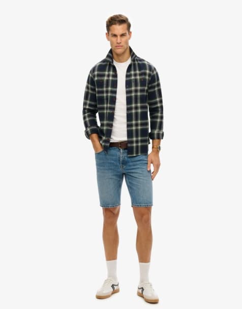 Superdry - Vintage - Short droit - Bleu moyen Angeles vintage - view 1