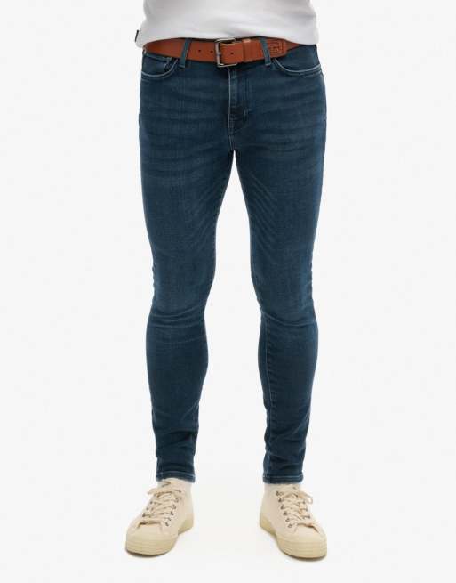 Superdry Vintage skinny jeans in vanderbilt ink worn