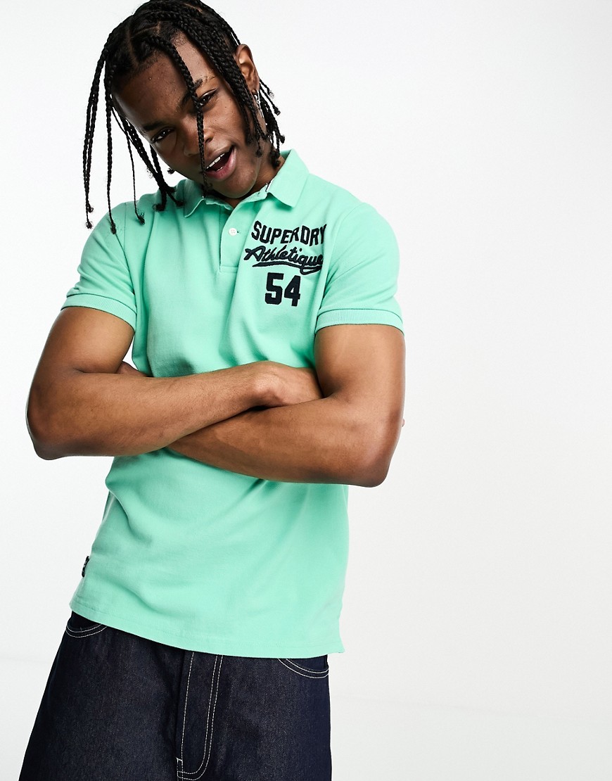 Superdry vintage superstate polo in mint green