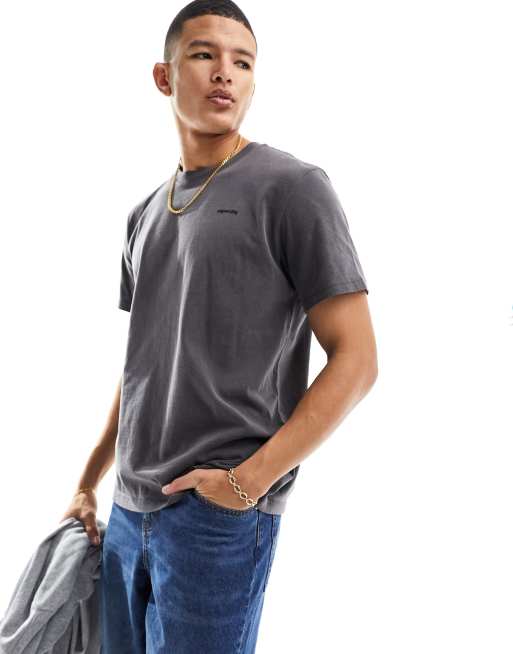 Superdry – Vintage – T-Shirt in verwaschenem Schwarz