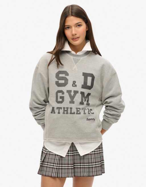 Superdry vintage tweed pleat mini skirt in Multi Tweed