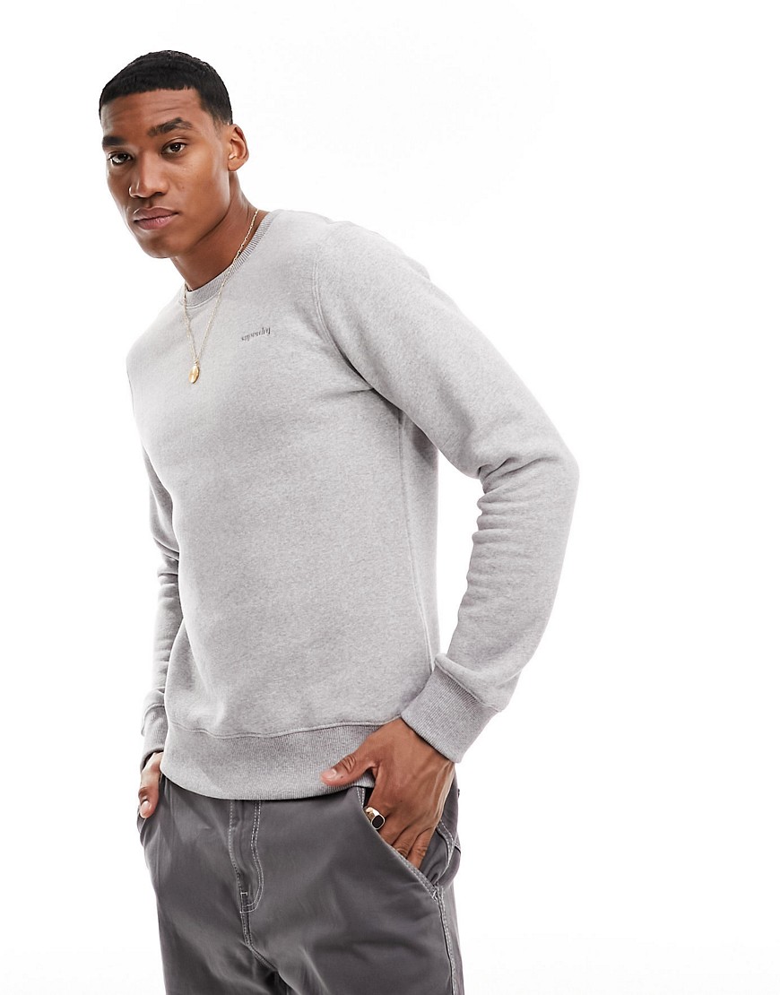 Superdry vintage washed sweat-shirt in College Grey Marl