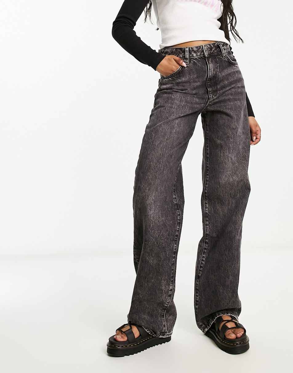 Superdry vintage wide denim in black