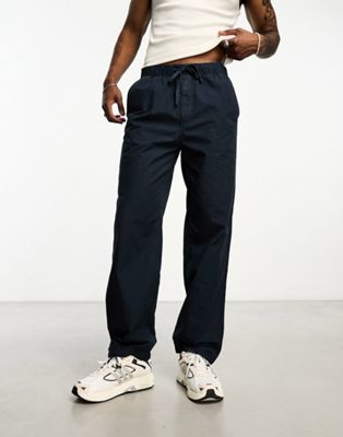 Superdry vintage woven jogger in navy