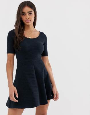 textured skater dress