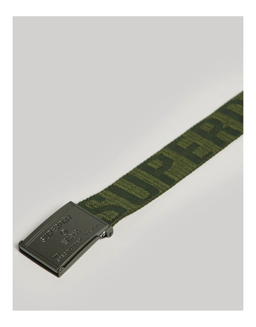 Superdry Webbing belt in army green