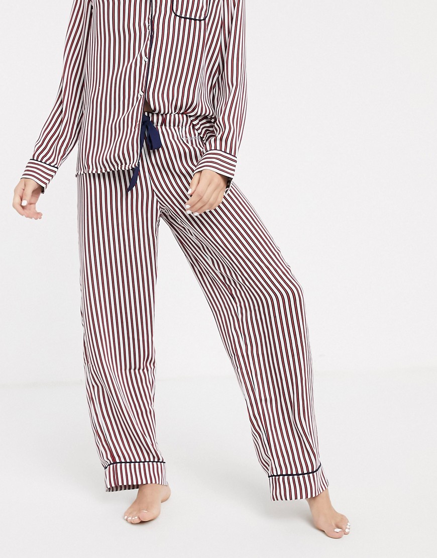 Superdry Weekender luxe stripe pyjama bottoms co-ord-Multi