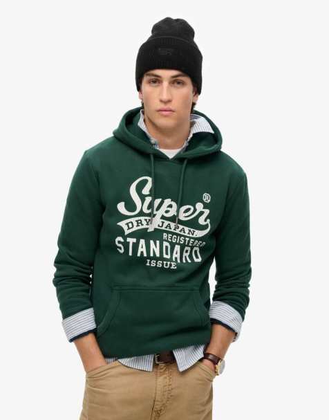 Superdry – Weiche, gerippte Strickmütze in Schwarz - view 1