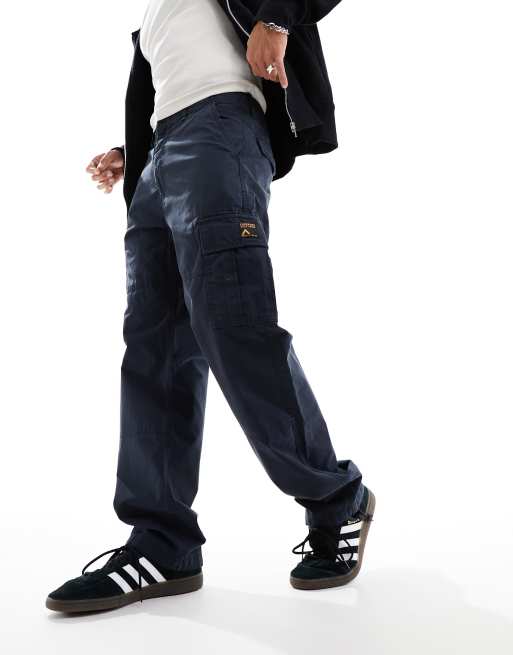 Superdry – Weite Cargohose in Eclipse-Marineblau, 3 von 4