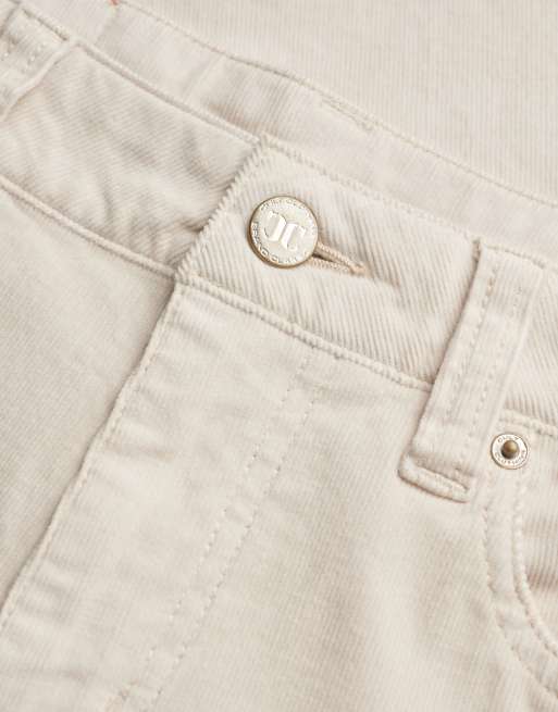 Superdry – Weite Mini-Cordhose in Moonbeam-Grau mit mittelhohem Bund, 6 von 7