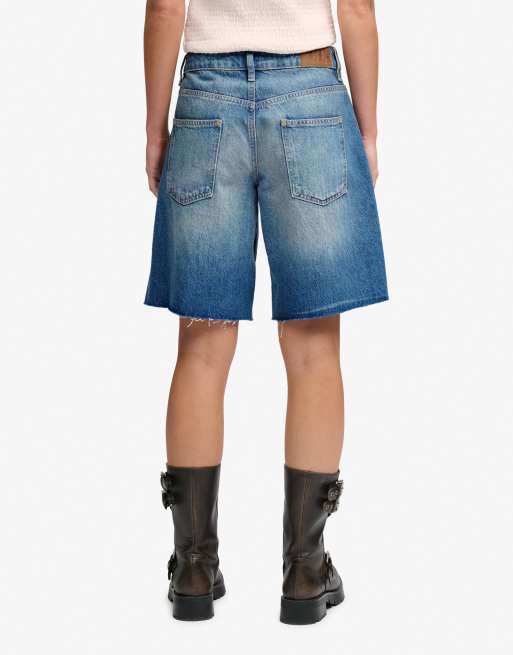 Superdry – Weite Shorts in mittlerem Meerblau mit mittelhohem Bund, 4 von 5