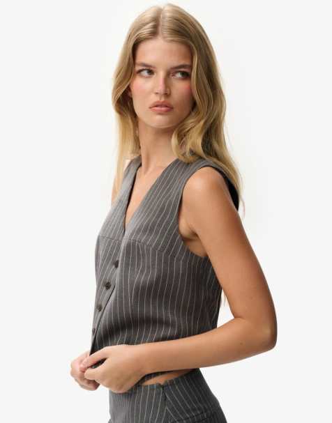 Superdry – Weste in Grau mit Nadelstreifen - view 1