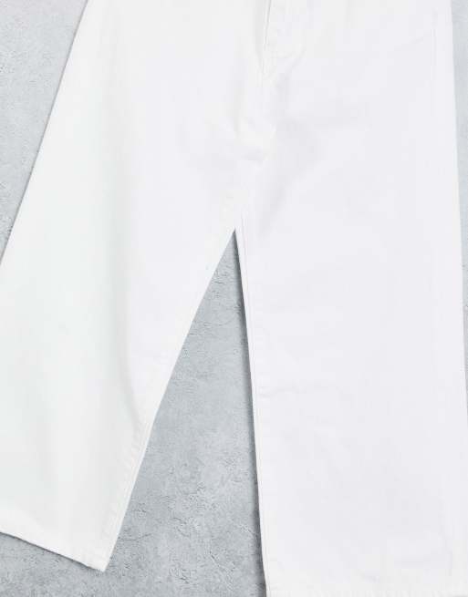 Superdry wide leg cropped jeans in white, 4 of 4