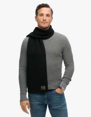 Superdry - Workwear - Strickschal in Schwarz