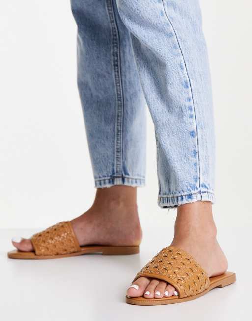 Augustine woven store slide sandal