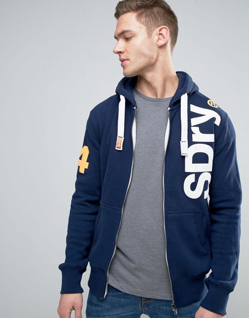 Superdry Zip Through Hoodie with Graphic Print | ASOS