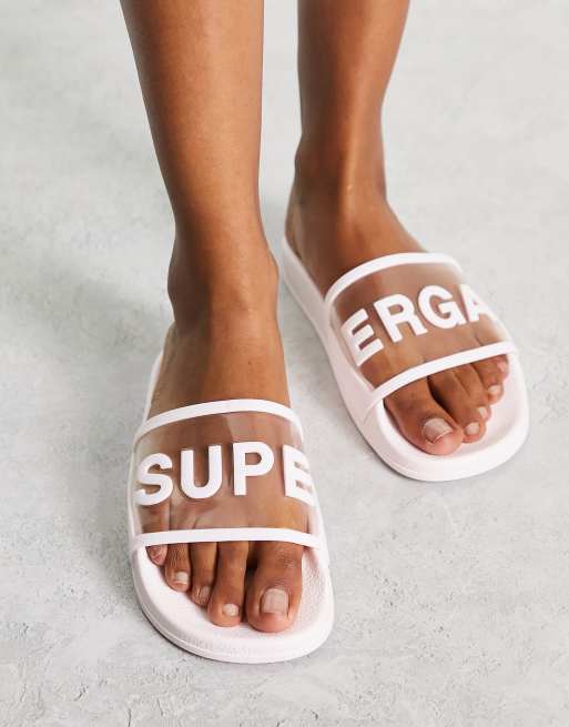 Superga 1908 Claquettes avec logo Rose ASOS