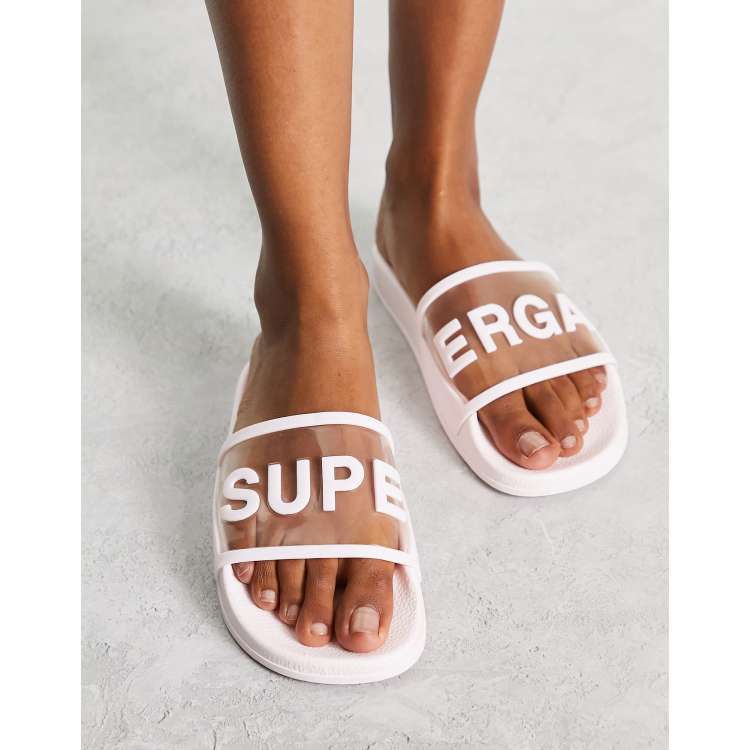 Superga cheap pink slides