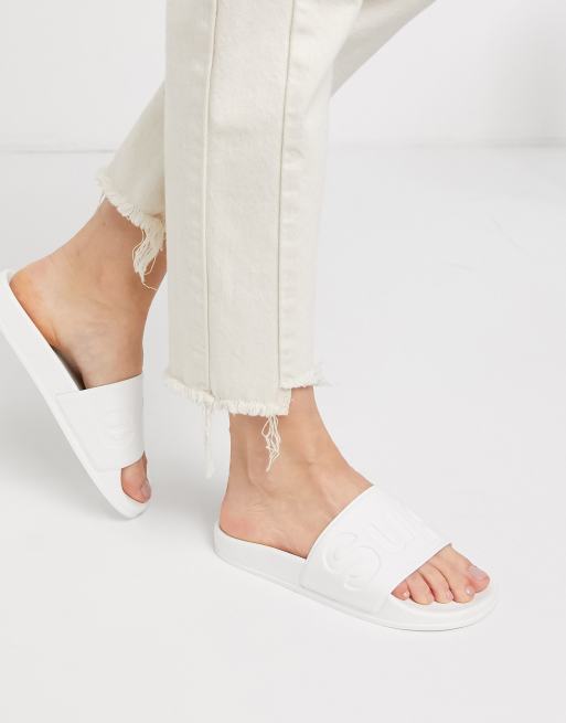 Superga - 1908 - Slider bianche con logo
