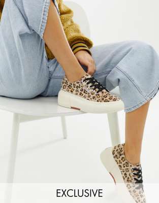 superga leopard platform