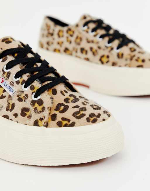 Superga shop leopard platform