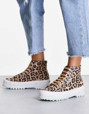 superga shoes leopard