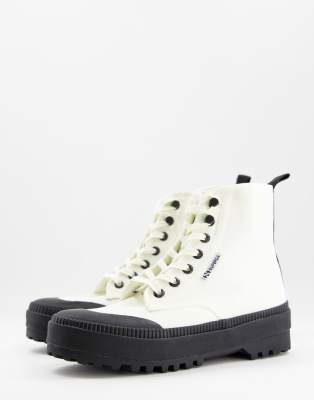 superga 2341 alpina flat ankle boots in black