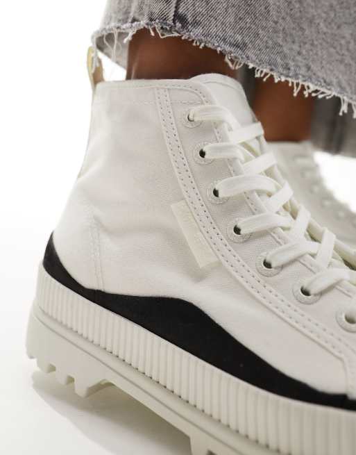 White high best sale top superga