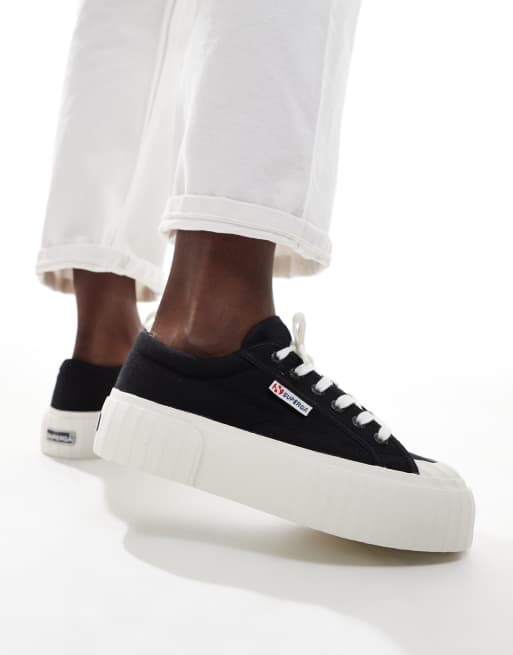 Superga shop striped platform