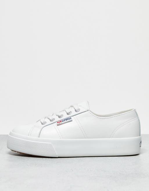 Superga 2730 flatform trainers in white ASOS