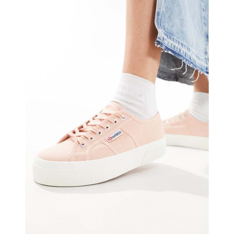 Superga pink hot sale skin platform