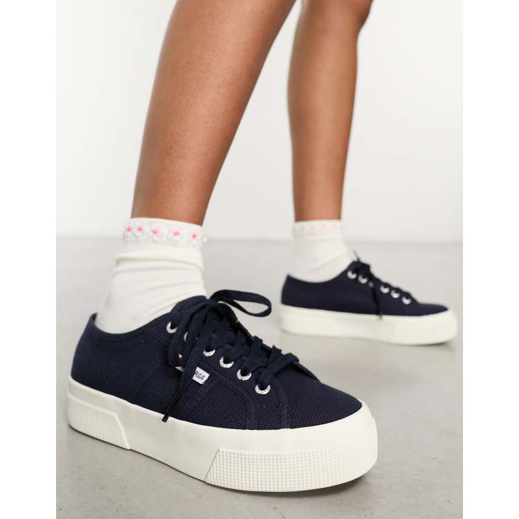 Superga 2740 PLATFORM Trainers in Navy ASOS