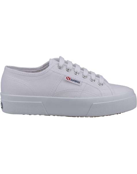 Superga 2740 platform trainers in white - view 1