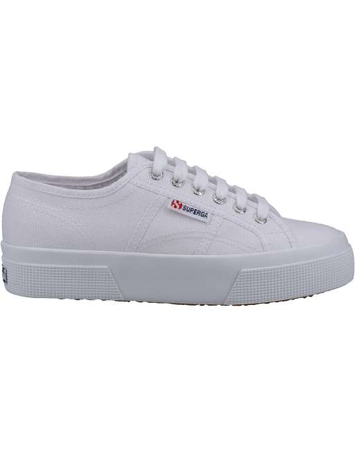 Superga 2740 platform trainers in white