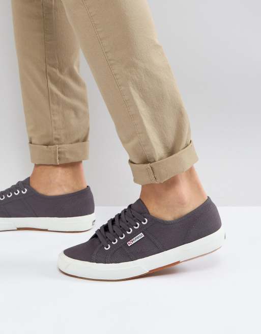 Superga cheap grey plimsolls